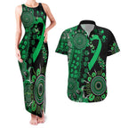 Minority Mental Health Awareness Personalised Couples Matching Tank Maxi Dress and Hawaiian Shirt Aboriginal Ribbon Dot Painting