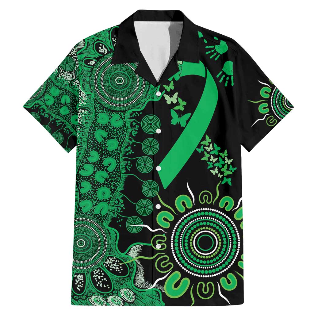 Minority Mental Health Awareness Personalised Family Matching Mermaid Dress and Hawaiian Shirt Aboriginal Ribbon Dot Painting