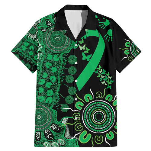 Minority Mental Health Awareness Personalised Family Matching Mermaid Dress and Hawaiian Shirt Aboriginal Ribbon Dot Painting