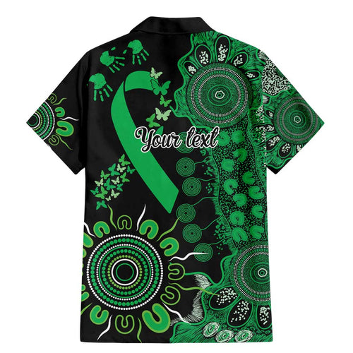 Minority Mental Health Awareness Personalised Family Matching Mermaid Dress and Hawaiian Shirt Aboriginal Ribbon Dot Painting