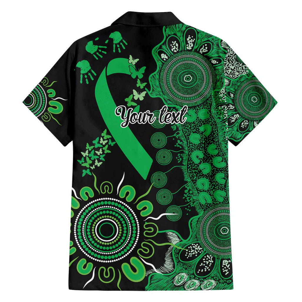 Minority Mental Health Awareness Personalised Family Matching Off The Shoulder Long Sleeve Dress and Hawaiian Shirt Aboriginal Ribbon Dot Painting