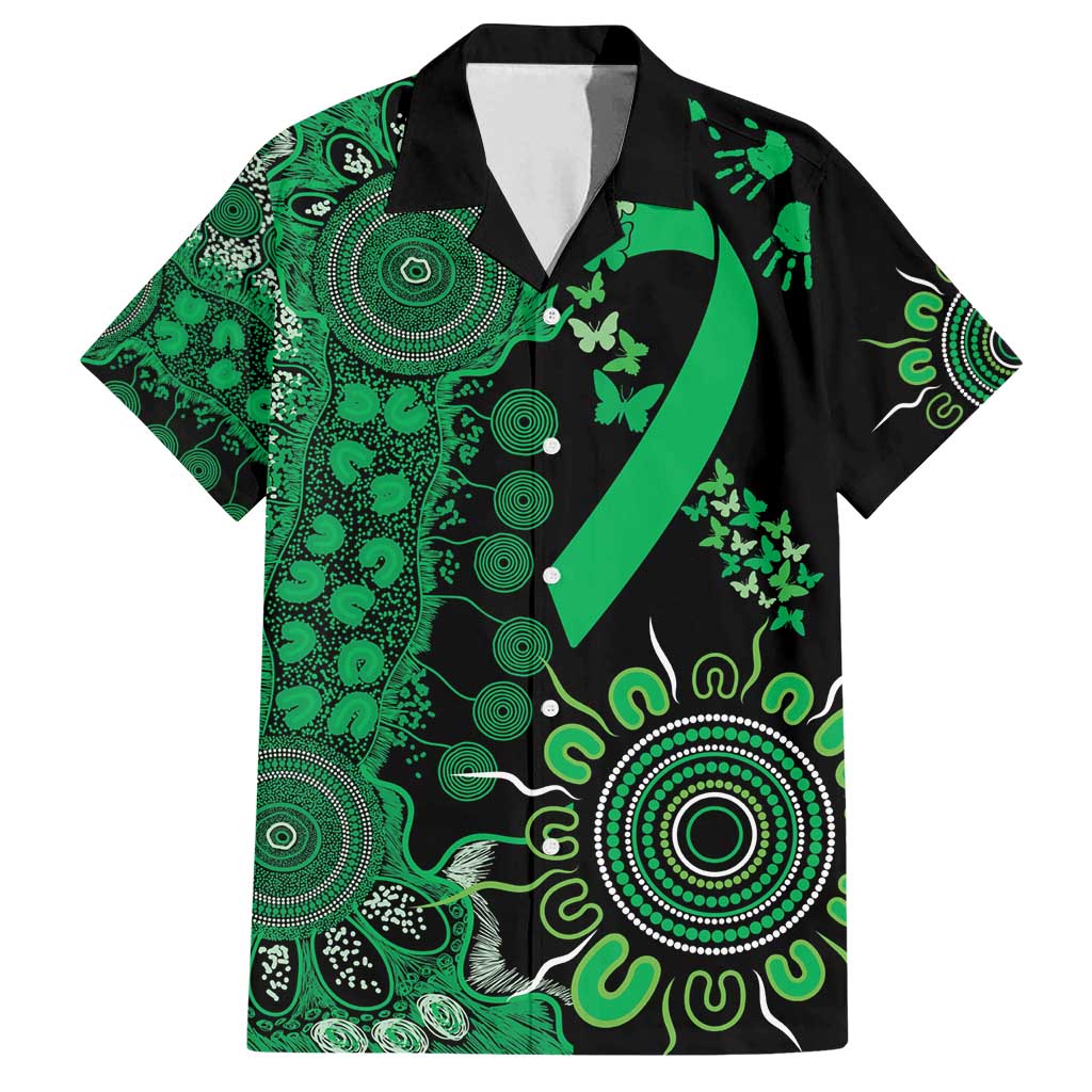 Minority Mental Health Awareness Personalised Family Matching Off Shoulder Maxi Dress and Hawaiian Shirt Aboriginal Ribbon Dot Painting