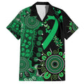 Minority Mental Health Awareness Personalised Family Matching Off Shoulder Maxi Dress and Hawaiian Shirt Aboriginal Ribbon Dot Painting