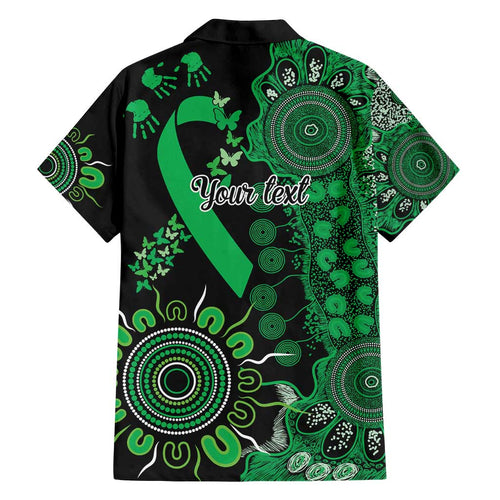 Minority Mental Health Awareness Personalised Family Matching Off Shoulder Short Dress and Hawaiian Shirt Aboriginal Ribbon Dot Painting