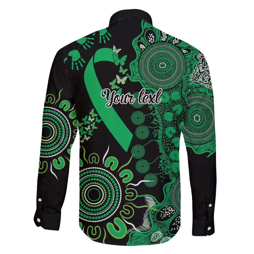 Minority Mental Health Awareness Personalised Family Matching Puletasi and Hawaiian Shirt Aboriginal Ribbon Dot Painting