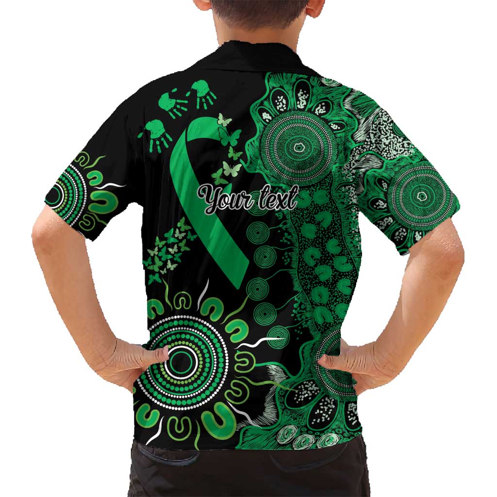 Minority Mental Health Awareness Personalised Family Matching Summer Maxi Dress and Hawaiian Shirt Aboriginal Ribbon Dot Painting