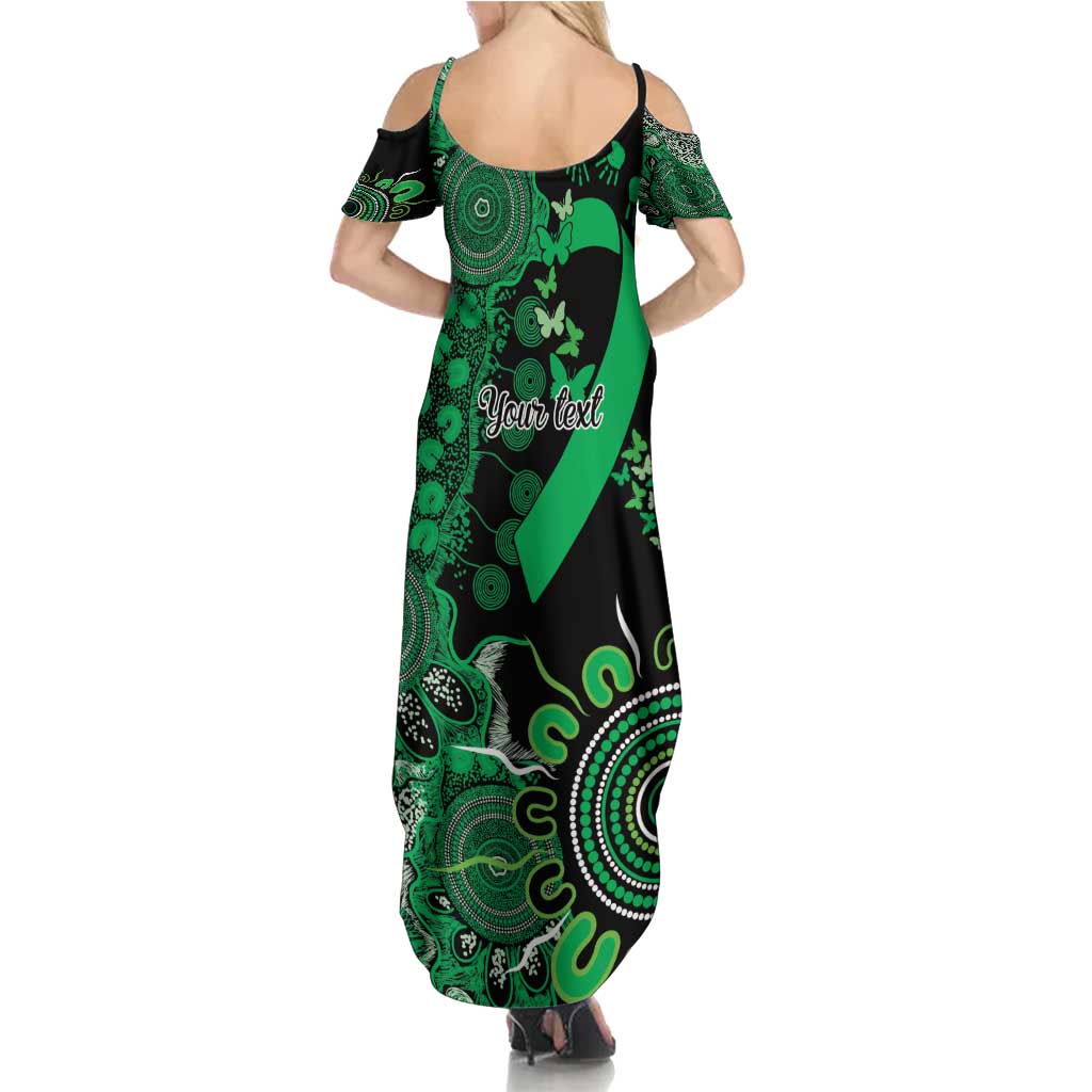 Minority Mental Health Awareness Personalised Family Matching Summer Maxi Dress and Hawaiian Shirt Aboriginal Ribbon Dot Painting