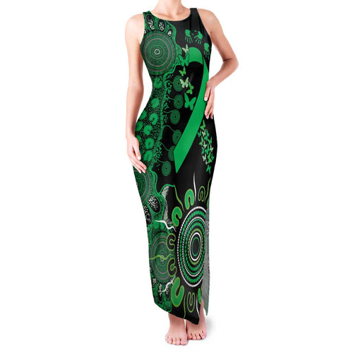 Minority Mental Health Awareness Personalised Family Matching Tank Maxi Dress and Hawaiian Shirt Aboriginal Ribbon Dot Painting