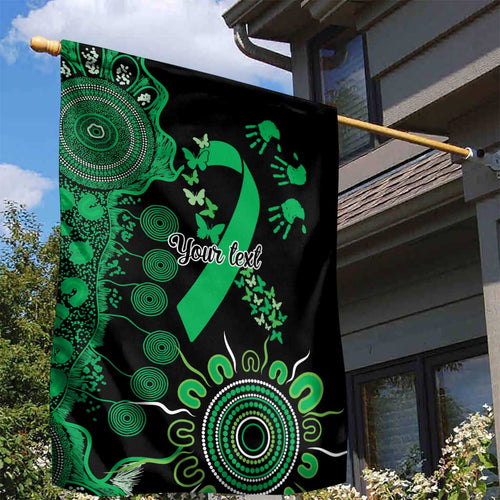 Minority Mental Health Awareness Personalised Garden Flag Aboriginal Ribbon Dot Painting
