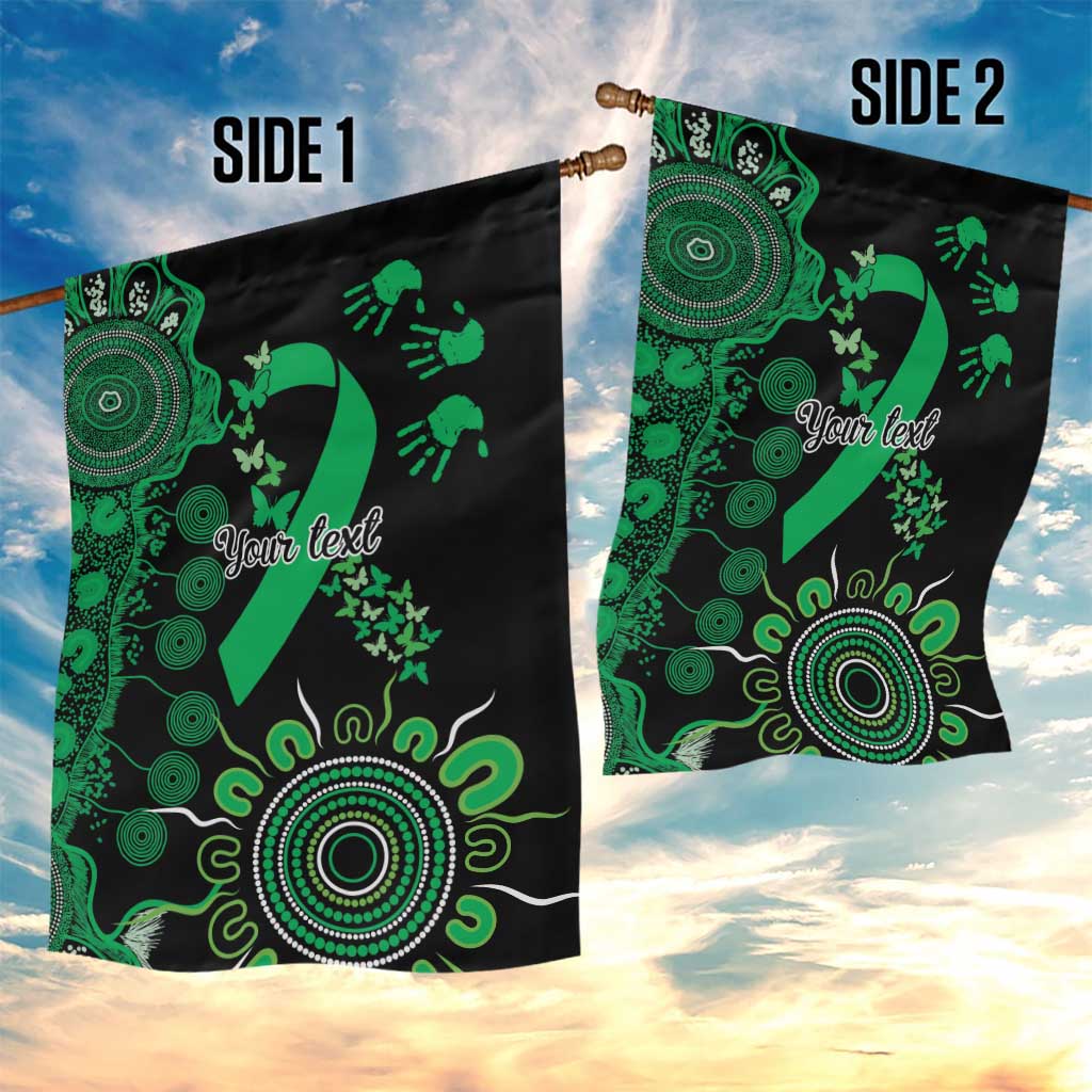 Minority Mental Health Awareness Personalised Garden Flag Aboriginal Ribbon Dot Painting