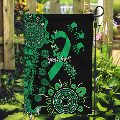 Minority Mental Health Awareness Personalised Garden Flag Aboriginal Ribbon Dot Painting