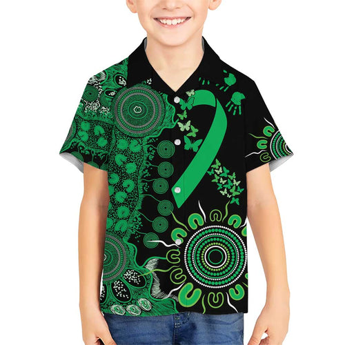 Minority Mental Health Awareness Personalised Hawaiian Shirt Aboriginal Ribbon Dot Painting