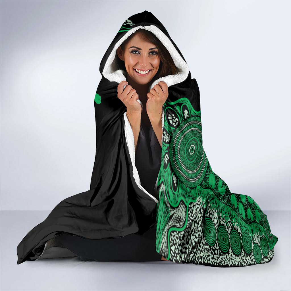 Minority Mental Health Awareness Personalised Hooded Blanket Aboriginal Ribbon Dot Painting