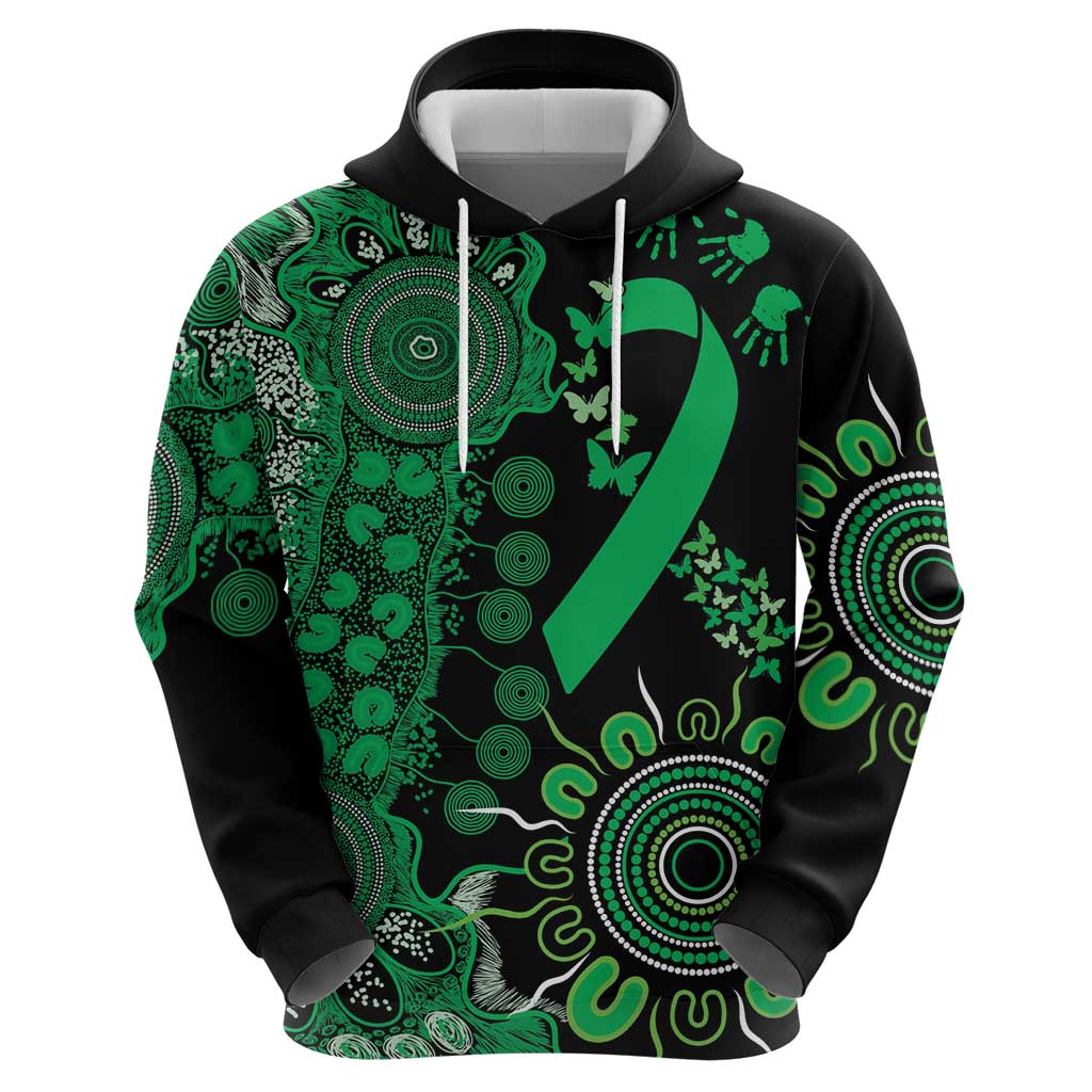 Minority Mental Health Awareness Personalised Hoodie Aboriginal Ribbon Dot Painting