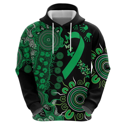 Minority Mental Health Awareness Personalised Hoodie Aboriginal Ribbon Dot Painting