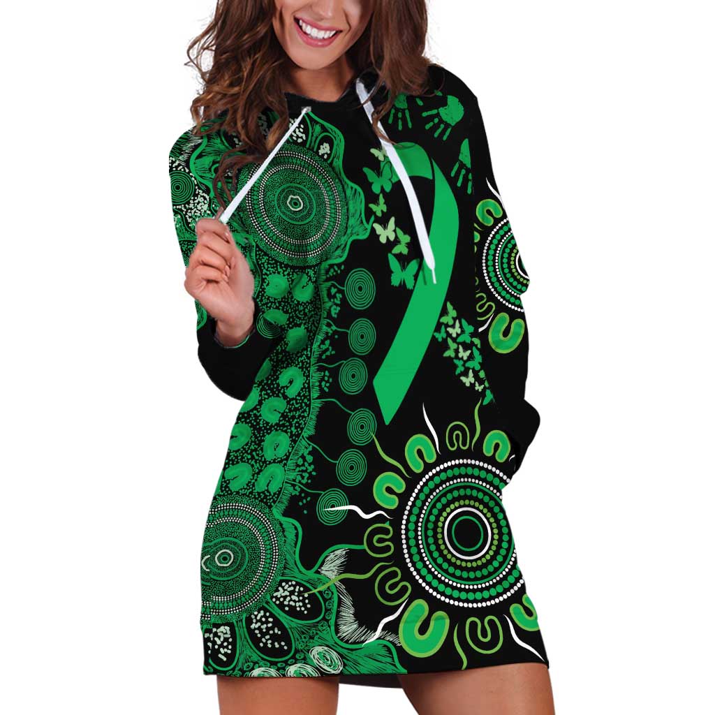 Minority Mental Health Awareness Personalised Hoodie Dress Aboriginal Ribbon Dot Painting