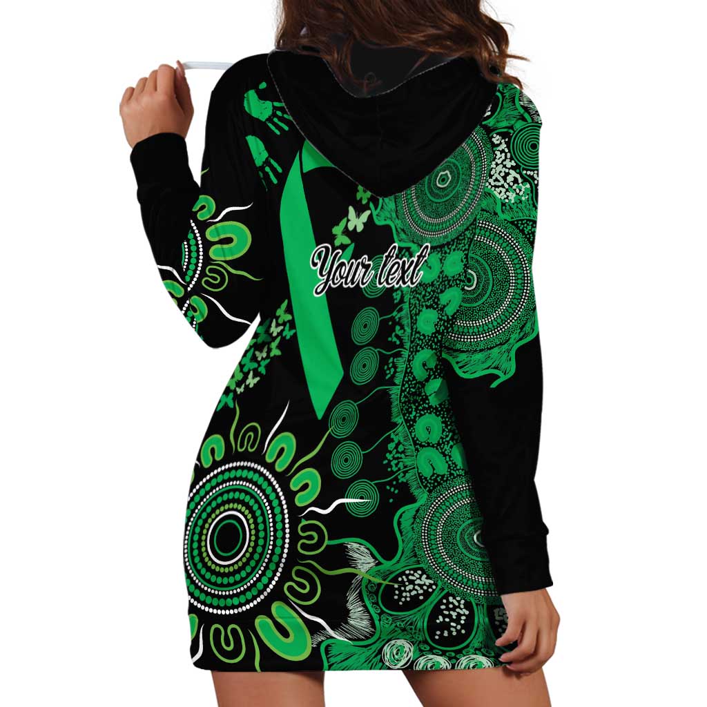 Minority Mental Health Awareness Personalised Hoodie Dress Aboriginal Ribbon Dot Painting