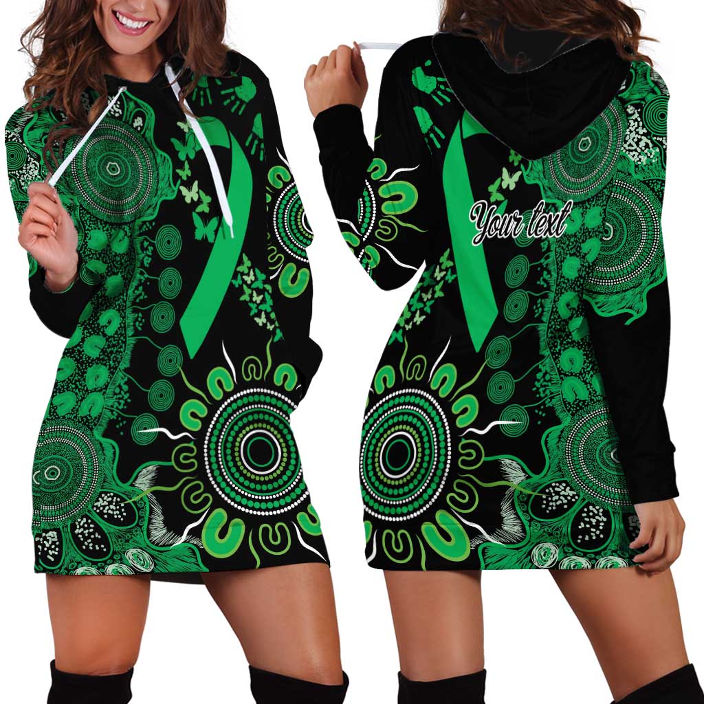 Minority Mental Health Awareness Personalised Hoodie Dress Aboriginal Ribbon Dot Painting