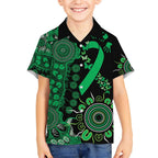 Minority Mental Health Awareness Personalised Kid Hawaiian Shirt Aboriginal Ribbon Dot Painting