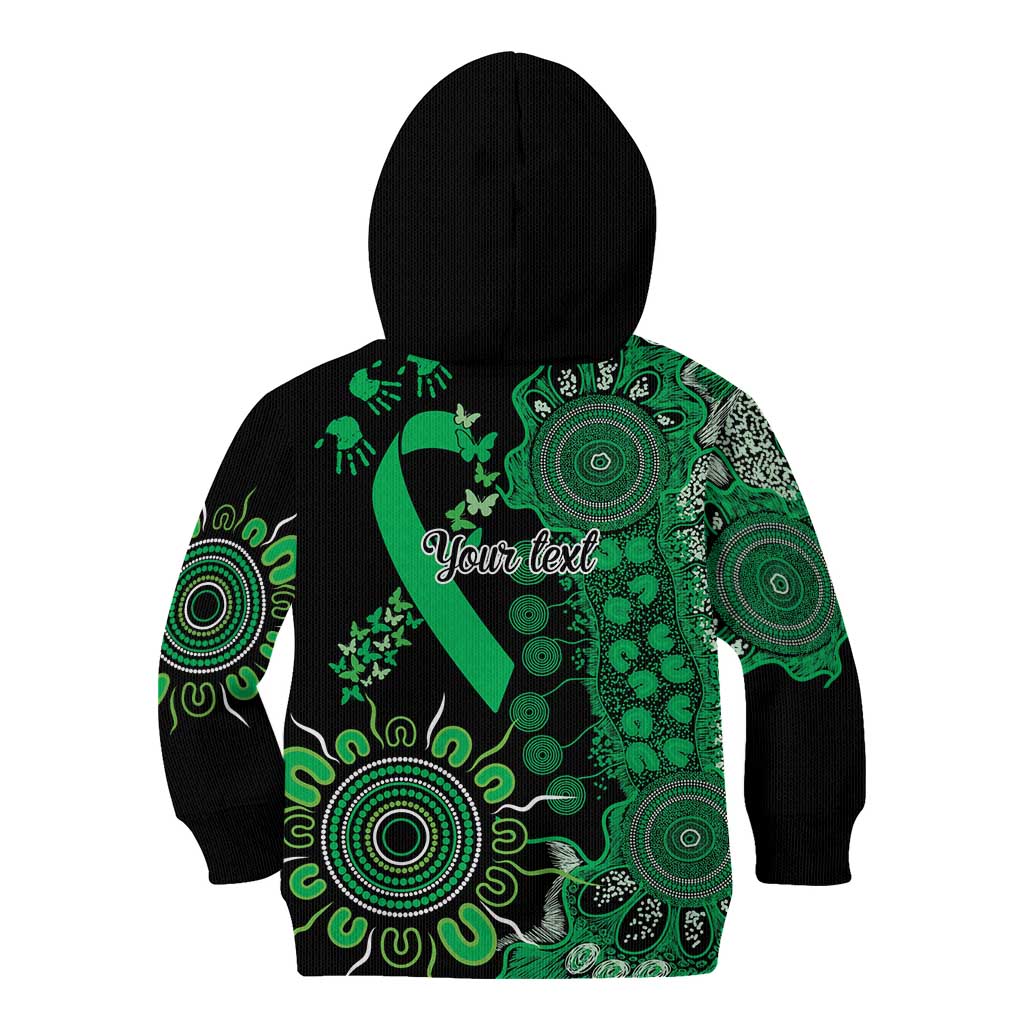 Minority Mental Health Awareness Personalised Kid Hoodie Aboriginal Ribbon Dot Painting