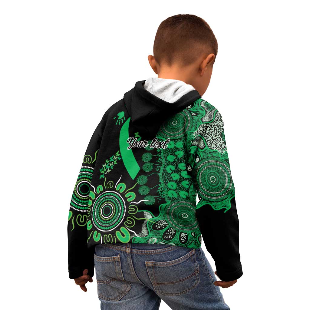 Minority Mental Health Awareness Personalised Kid Hoodie Aboriginal Ribbon Dot Painting