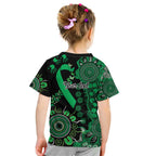 Minority Mental Health Awareness Personalised Kid T Shirt Aboriginal Ribbon Dot Painting