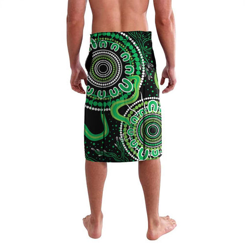 Minority Mental Health Awareness Personalised Lavalava Aboriginal Ribbon Dot Painting