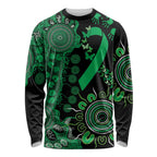 Minority Mental Health Awareness Personalised Long Sleeve Shirt Aboriginal Ribbon Dot Painting