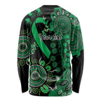 Minority Mental Health Awareness Personalised Long Sleeve Shirt Aboriginal Ribbon Dot Painting