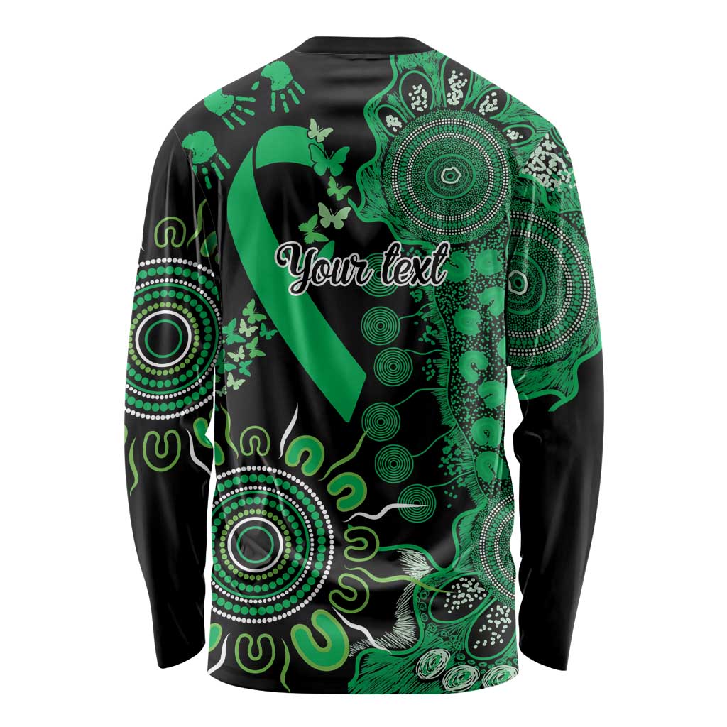 Minority Mental Health Awareness Personalised Long Sleeve Shirt Aboriginal Ribbon Dot Painting