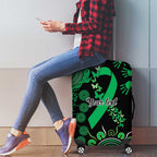 Minority Mental Health Awareness Personalised Luggage Cover Aboriginal Ribbon Dot Painting