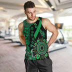 Minority Mental Health Awareness Personalised Men Tank Top Aboriginal Ribbon Dot Painting