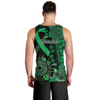 Minority Mental Health Awareness Personalised Men Tank Top Aboriginal Ribbon Dot Painting