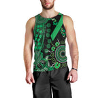 Minority Mental Health Awareness Personalised Men Tank Top Aboriginal Ribbon Dot Painting