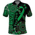 Minority Mental Health Awareness Personalised Polo Shirt Aboriginal Ribbon Dot Painting