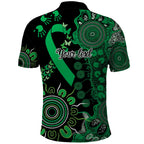 Minority Mental Health Awareness Personalised Polo Shirt Aboriginal Ribbon Dot Painting
