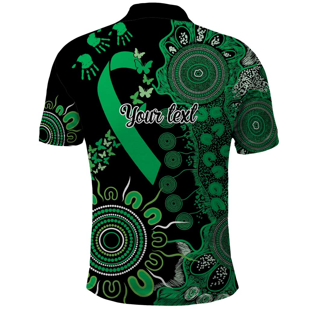 Minority Mental Health Awareness Personalised Polo Shirt Aboriginal Ribbon Dot Painting