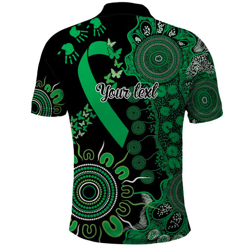 Minority Mental Health Awareness Personalised Polo Shirt Aboriginal Ribbon Dot Painting