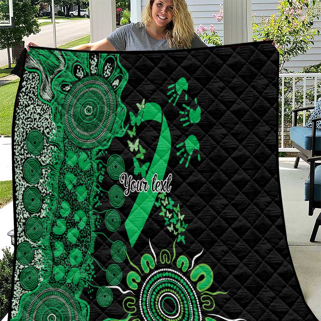 Minority Mental Health Awareness Personalised Quilt Aboriginal Ribbon Dot Painting