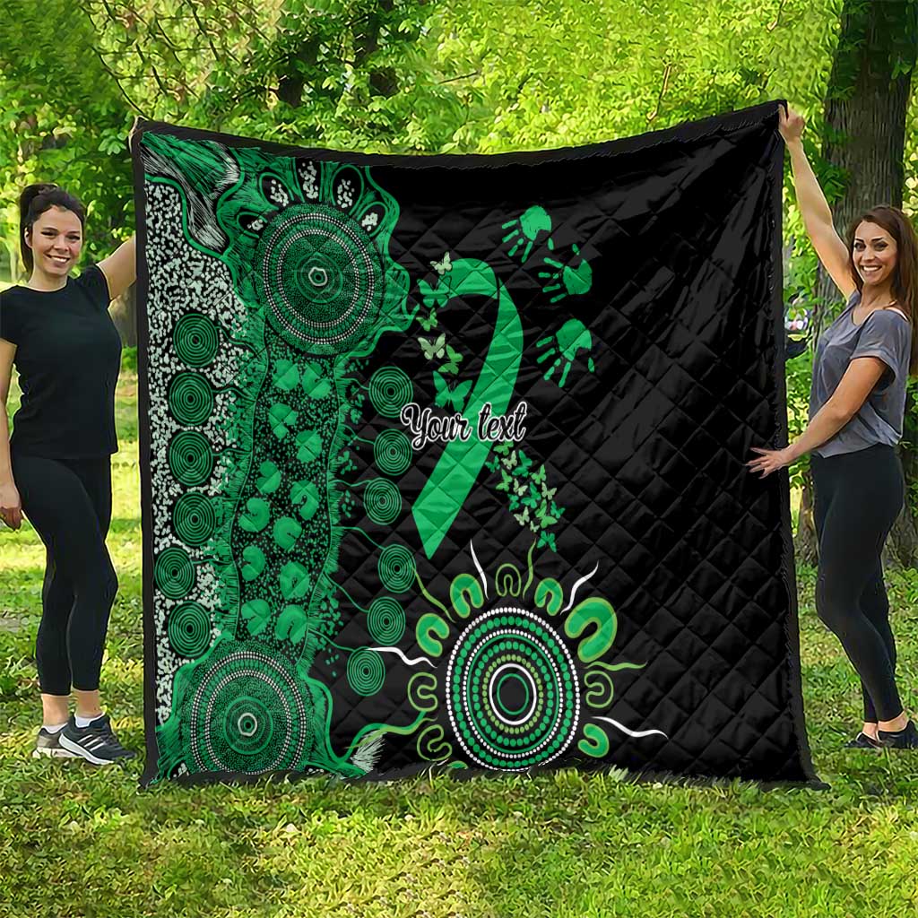 Minority Mental Health Awareness Personalised Quilt Aboriginal Ribbon Dot Painting