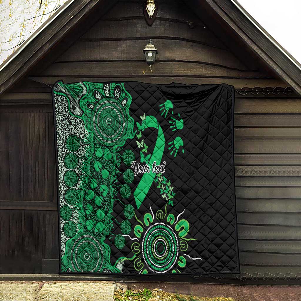 Minority Mental Health Awareness Personalised Quilt Aboriginal Ribbon Dot Painting