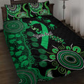Minority Mental Health Awareness Personalised Quilt Bed Set Aboriginal Ribbon Dot Painting