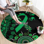 Minority Mental Health Awareness Personalised Round Carpet Aboriginal Ribbon Dot Painting