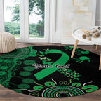 Minority Mental Health Awareness Personalised Round Carpet Aboriginal Ribbon Dot Painting