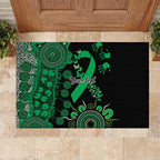 Minority Mental Health Awareness Personalised Rubber Doormat Aboriginal Ribbon Dot Painting