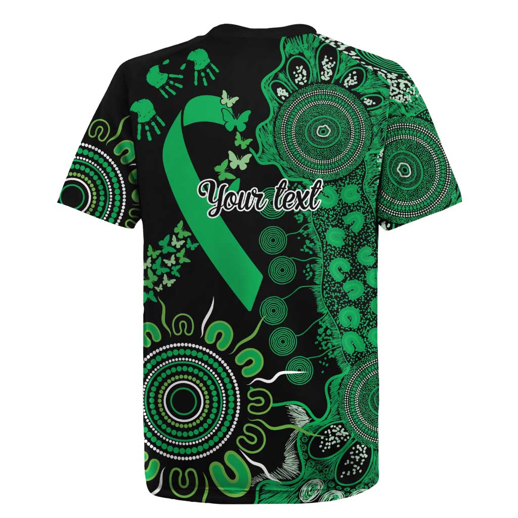 Minority Mental Health Awareness Personalised Rugby Jersey Aboriginal Ribbon Dot Painting