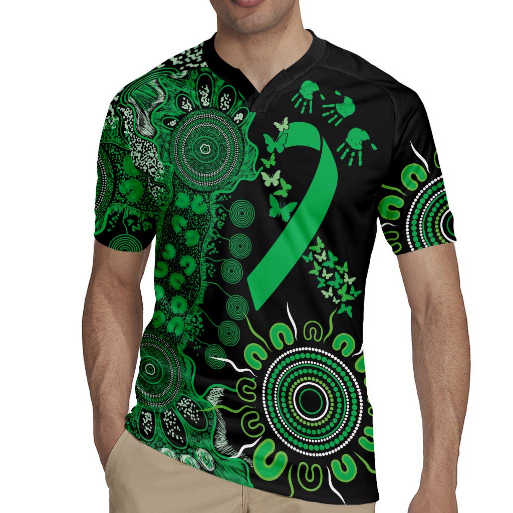 Minority Mental Health Awareness Personalised Rugby Jersey Aboriginal Ribbon Dot Painting