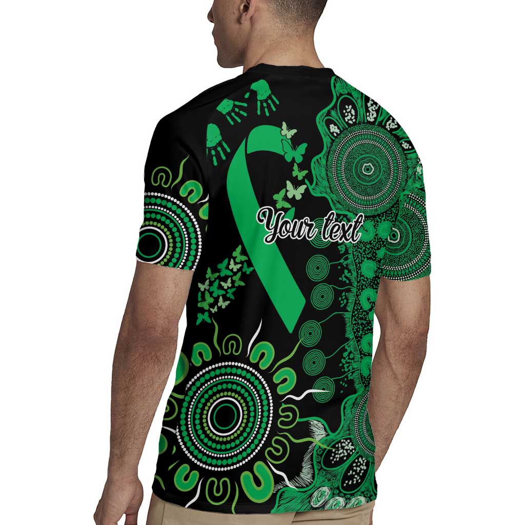 Minority Mental Health Awareness Personalised Rugby Jersey Aboriginal Ribbon Dot Painting