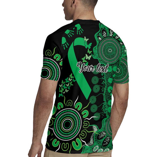 Minority Mental Health Awareness Personalised Rugby Jersey Aboriginal Ribbon Dot Painting