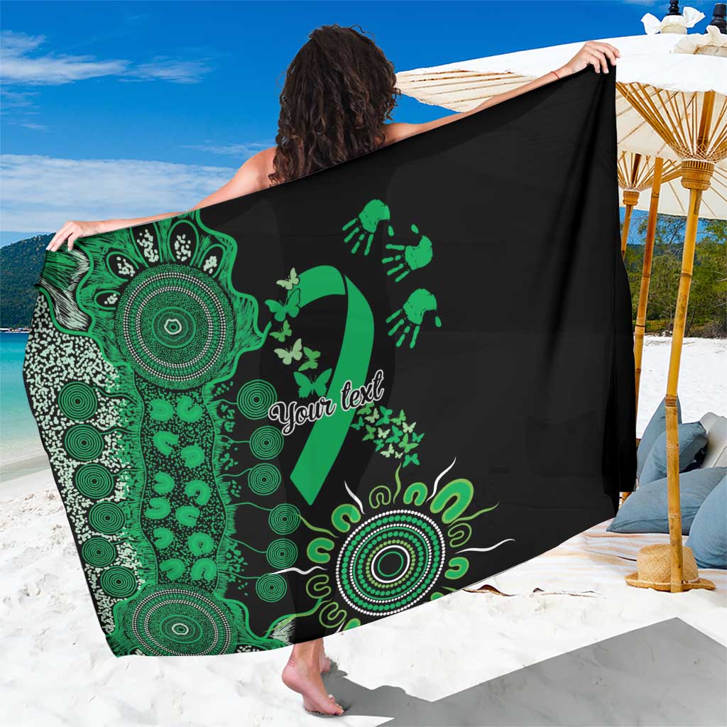 Minority Mental Health Awareness Personalised Sarong Aboriginal Ribbon Dot Painting